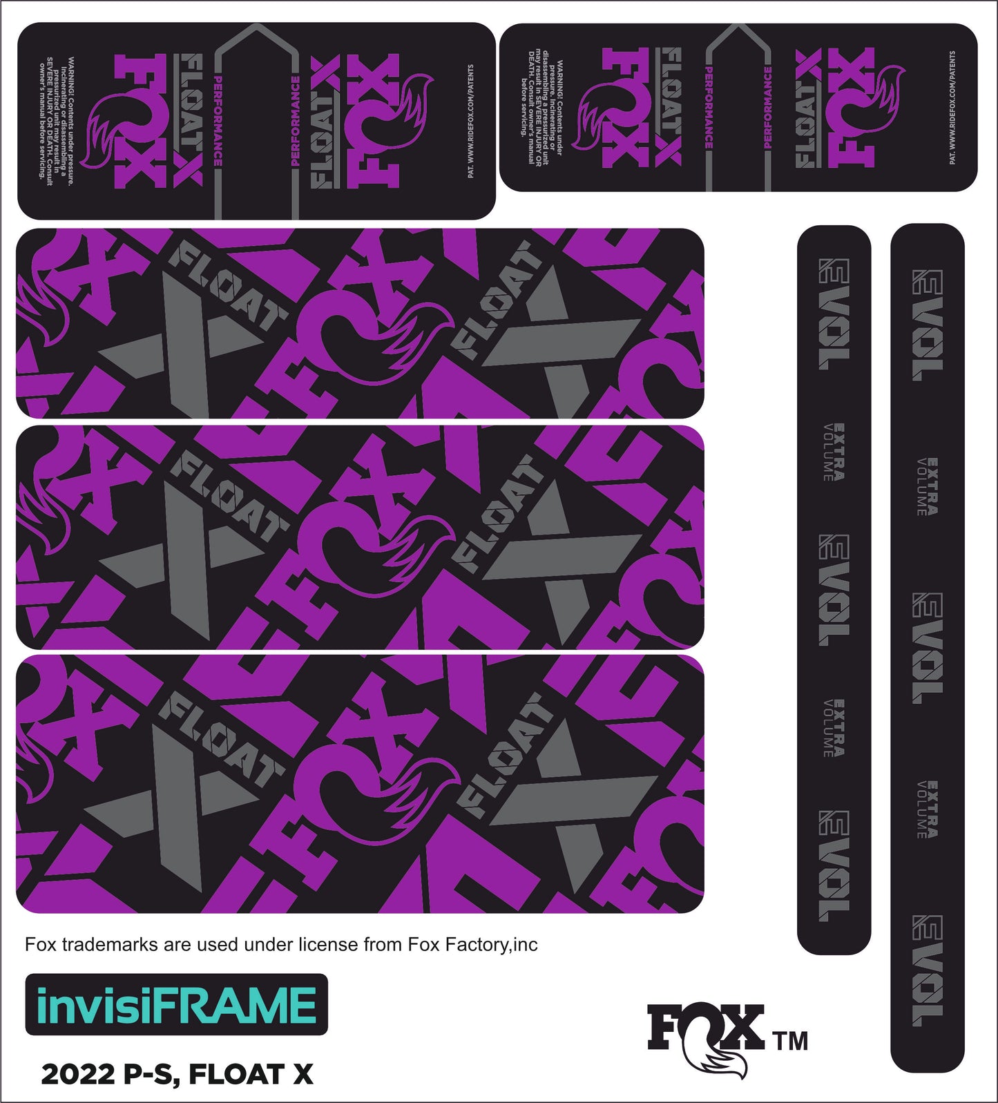 Fox Float X Performance 2022 Decals