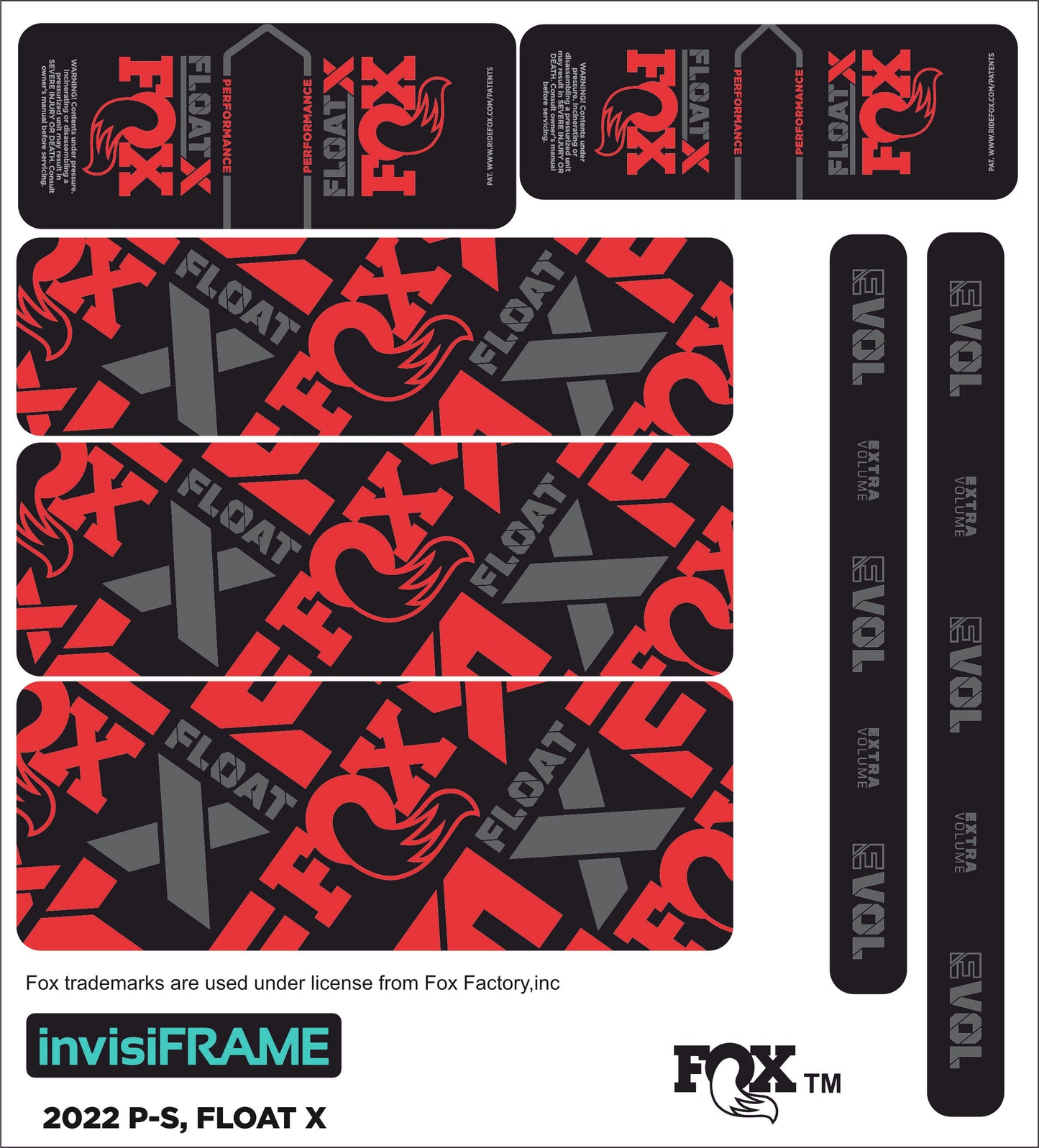 Fox Float X Performance 2022 Decals
