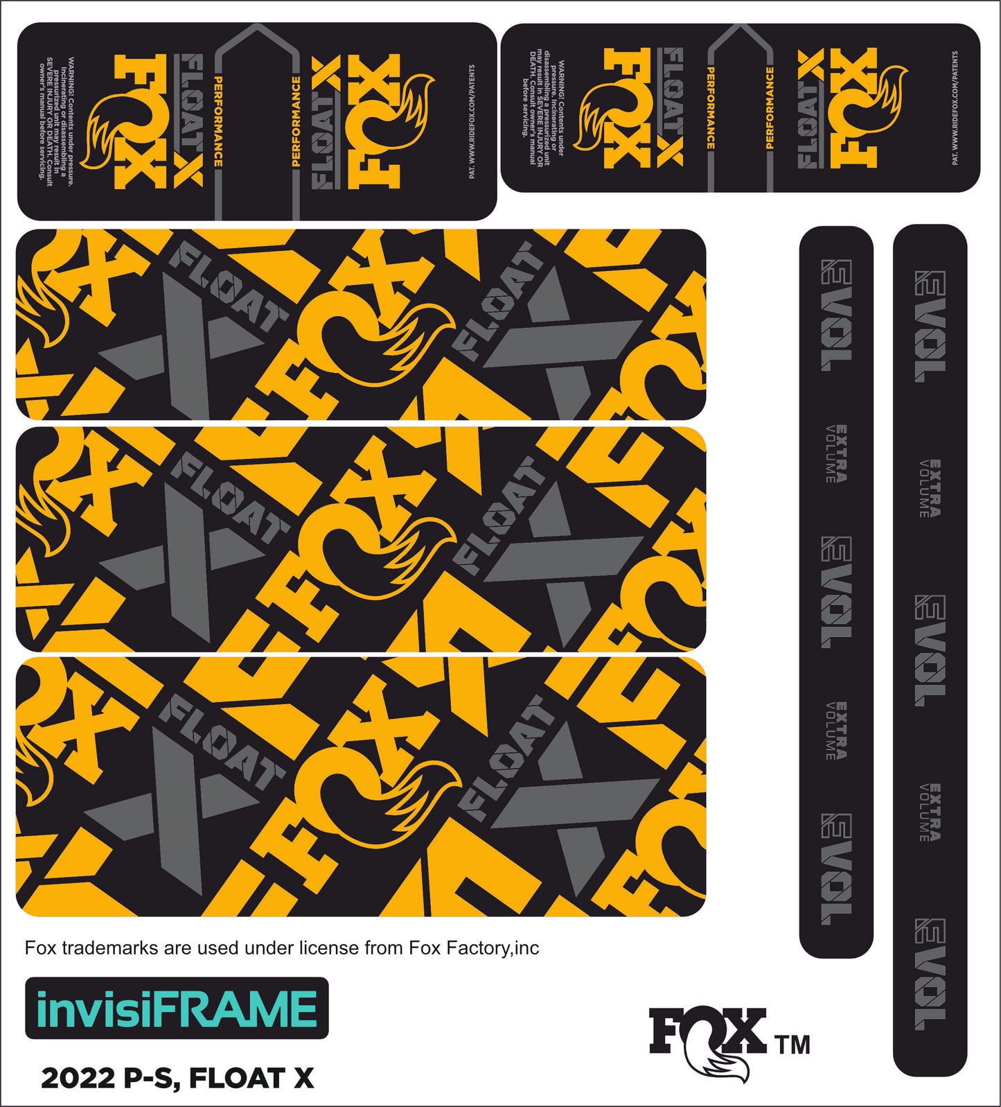 Fox Float X Performance 2022 Decals