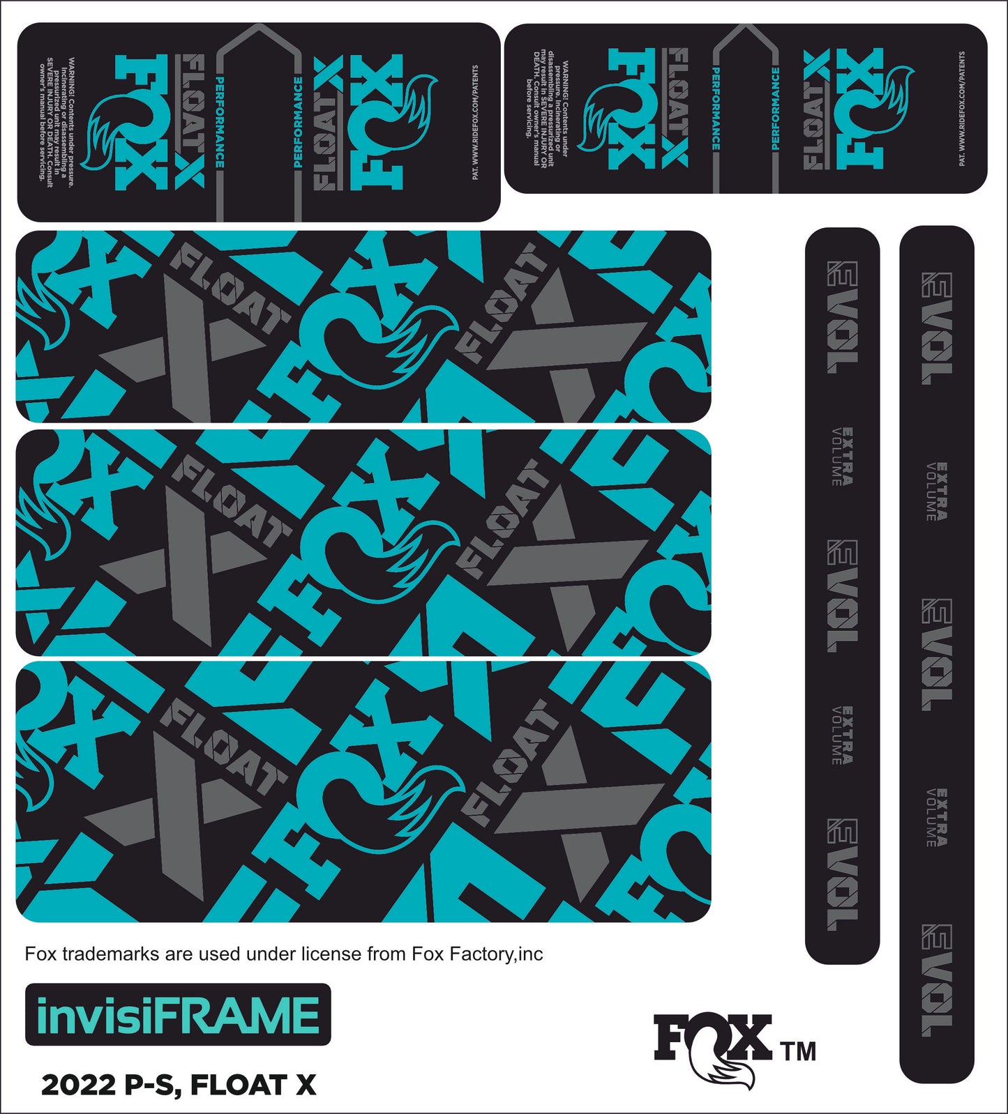 Fox Float X Performance 2022 Decals