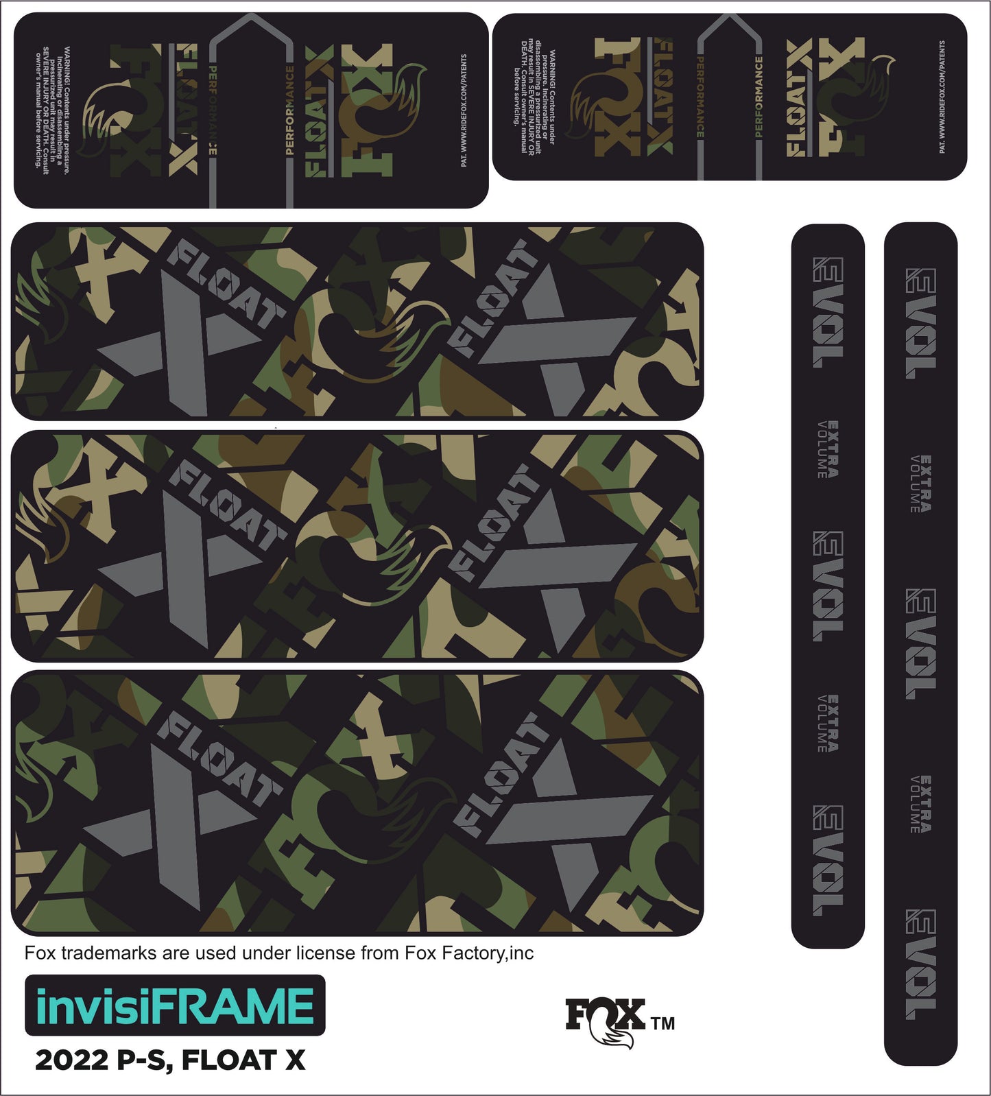 Fox Float X Performance 2022 Decals