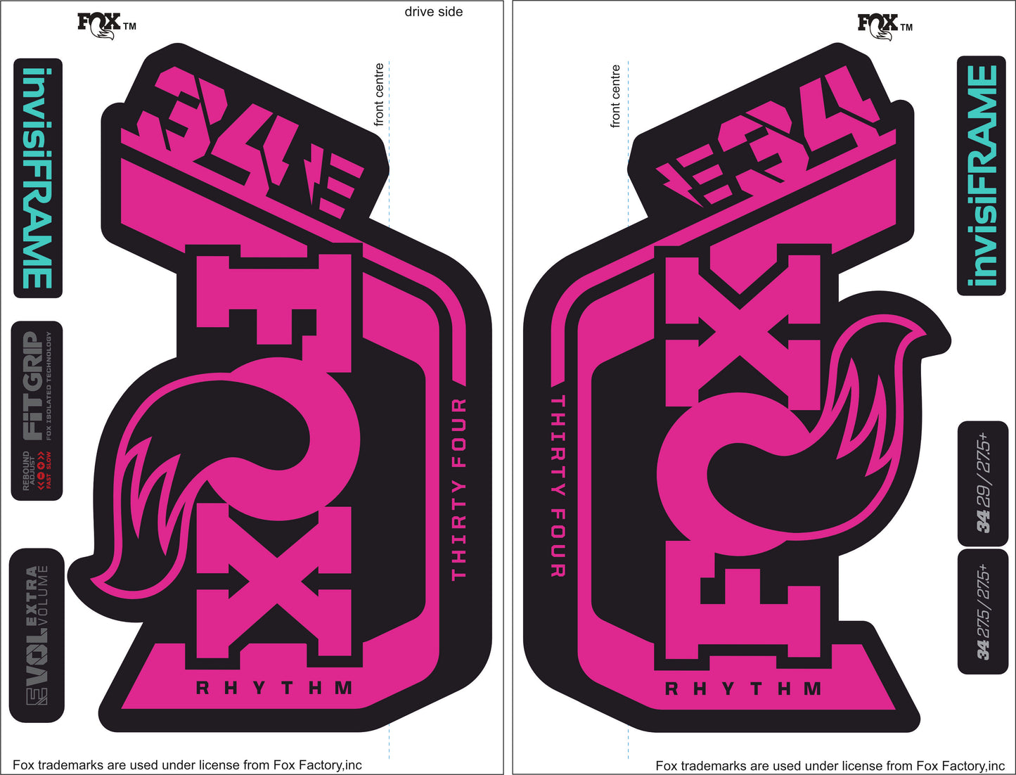 Fox 34 Rhythm E Bike 2023 Decals