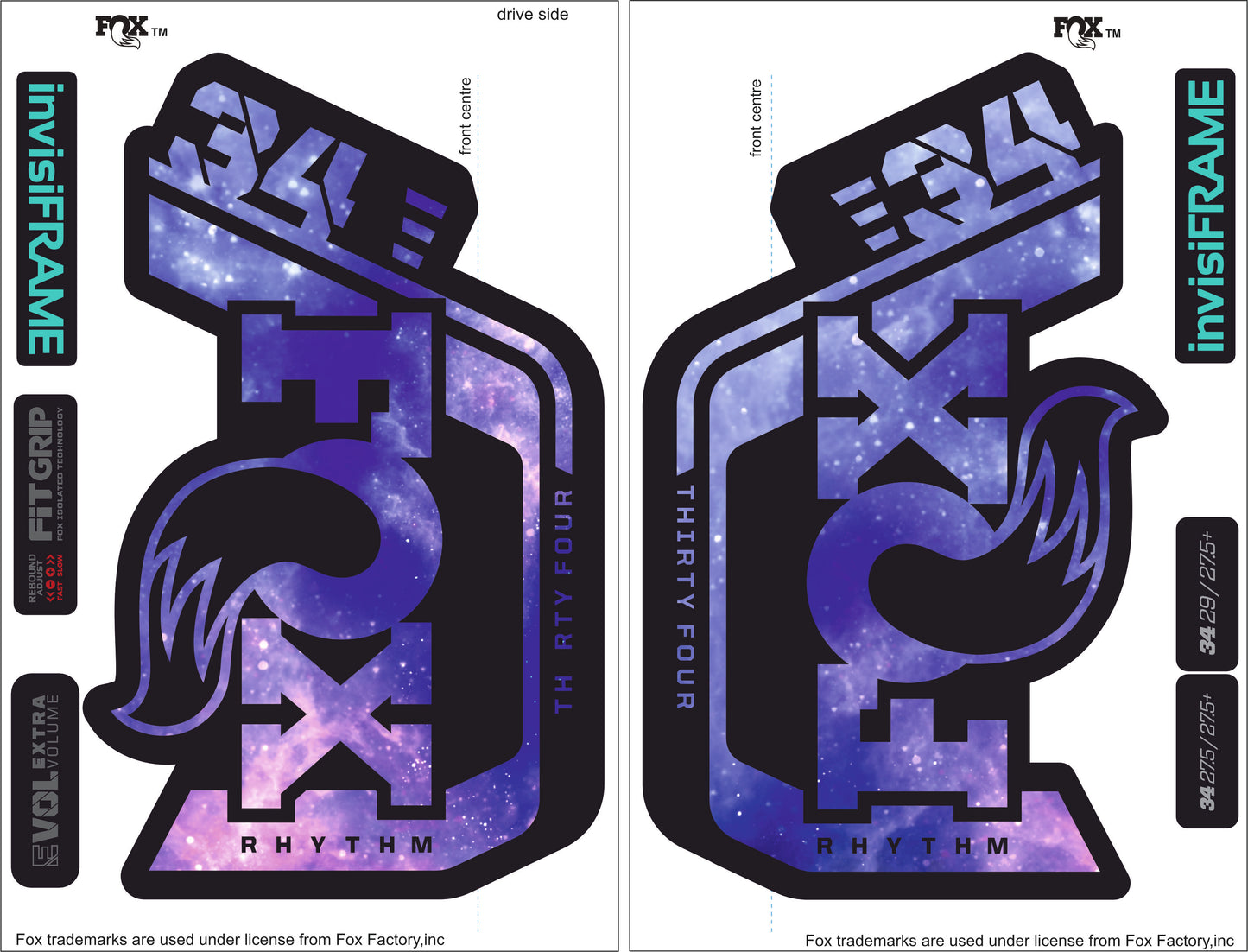 Fox 34 Rhythm E Bike 2023 Decals