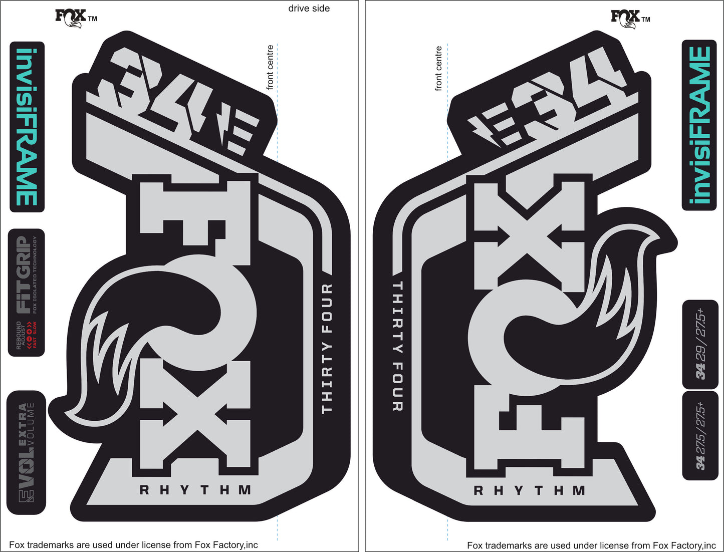 Fox 34 Rhythm E Bike 2023 Decals