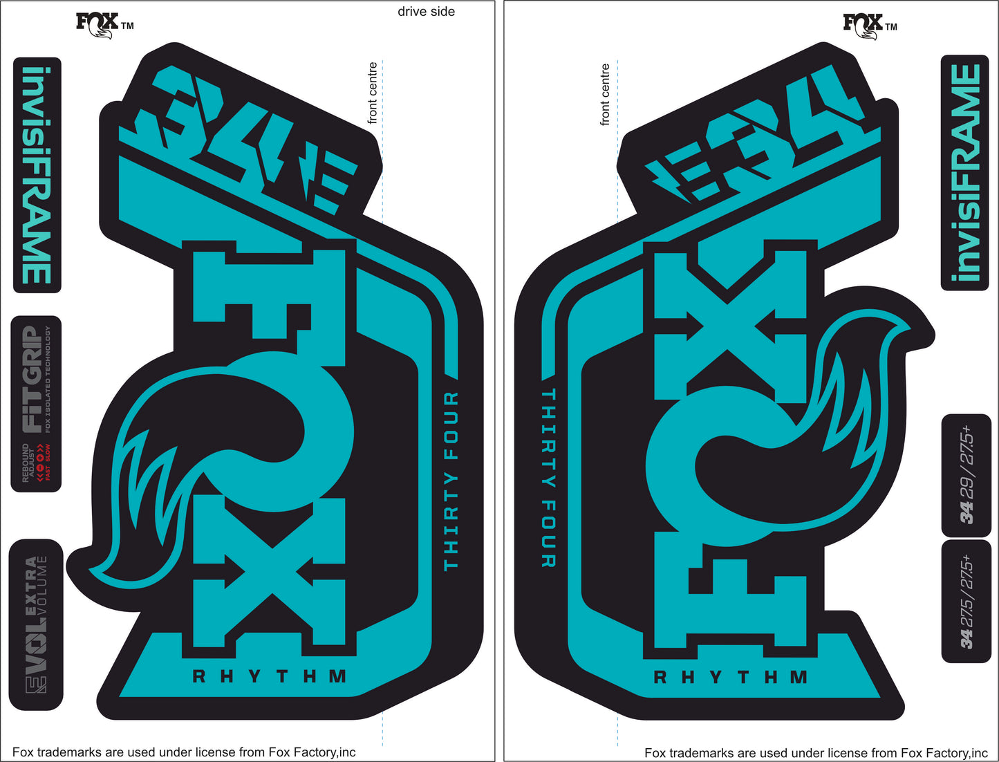 Fox 34 Rhythm E Bike 2023 Decals