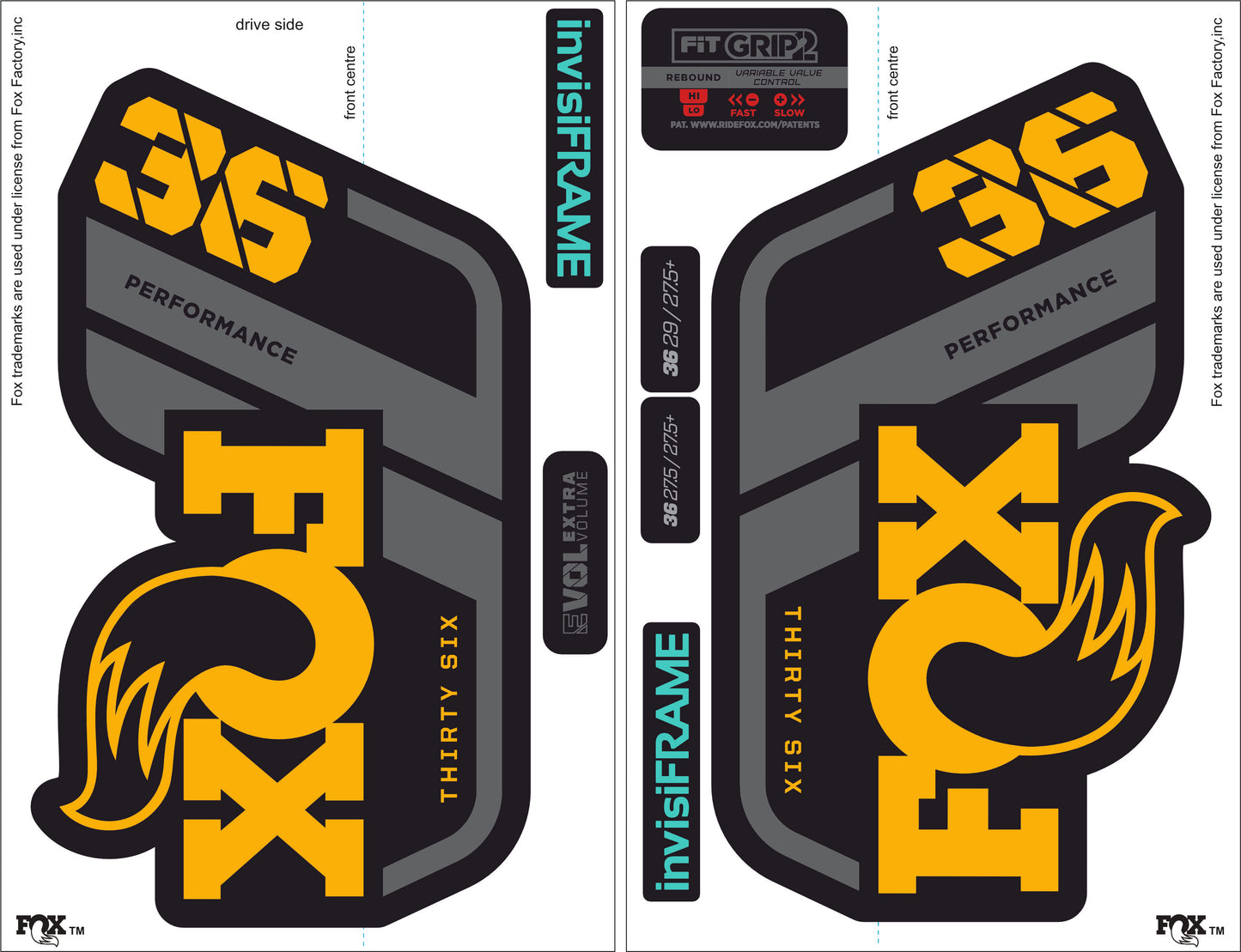 Fox 36 performance 2021 Decals