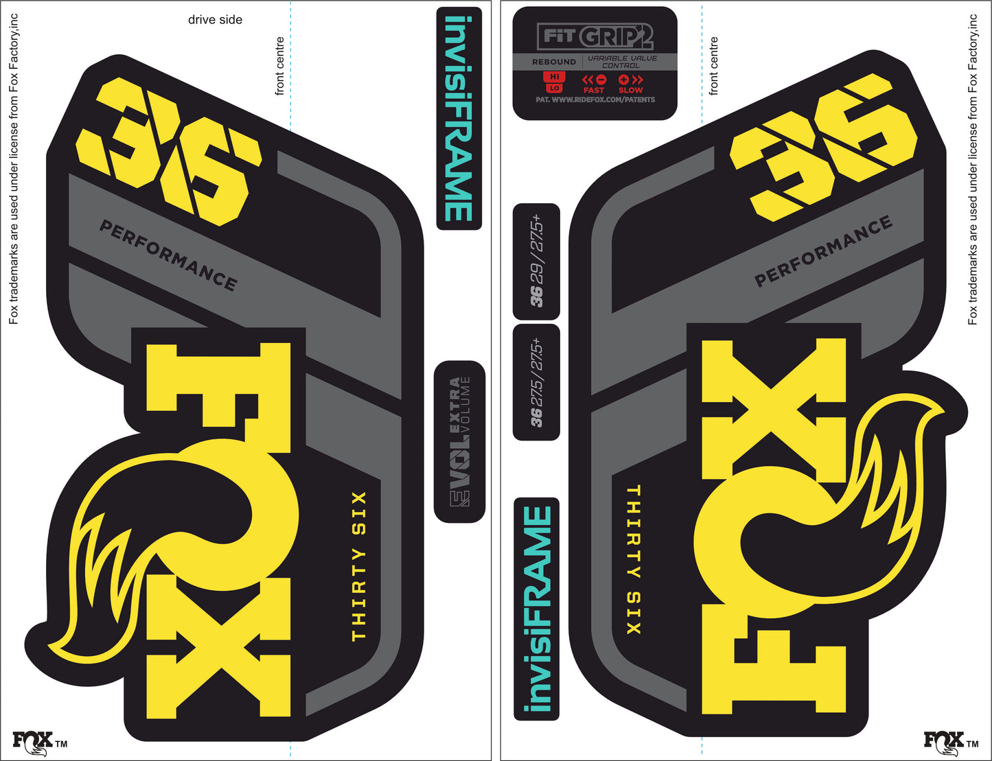 Fox 36 performance 2021 Decals