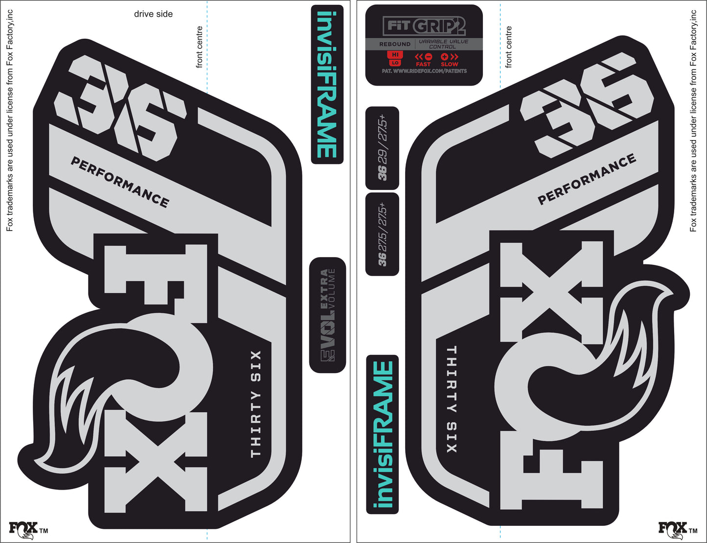 Fox 36 performance 2021 Decals