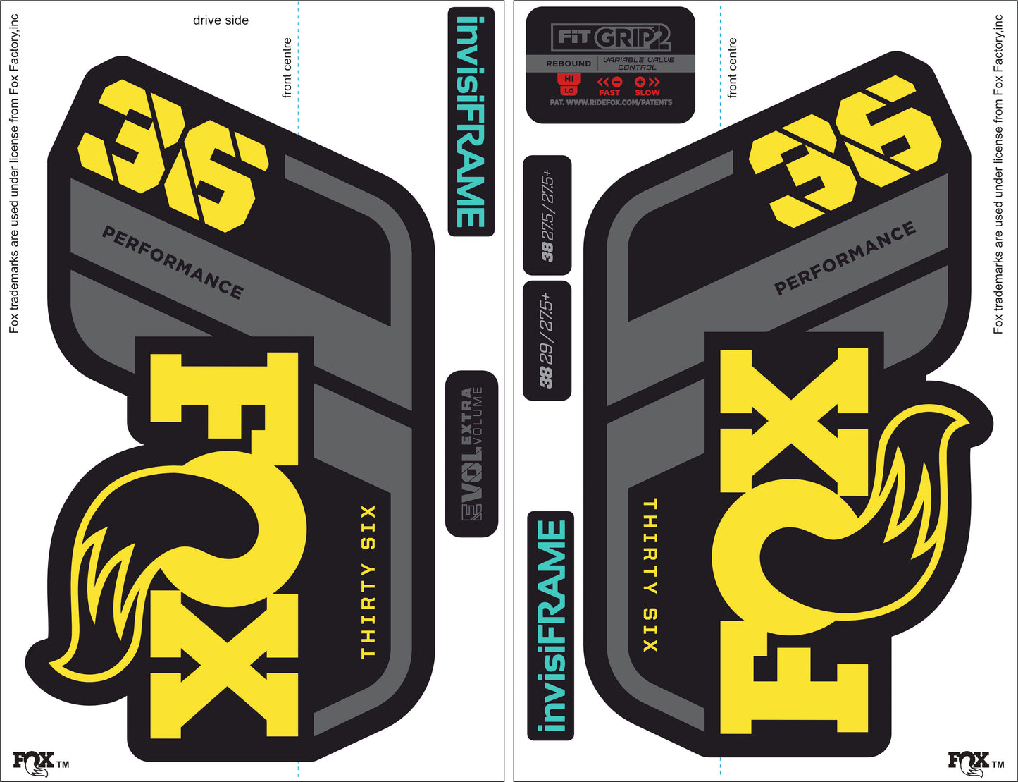 Fox 36 performance 2021 Decals