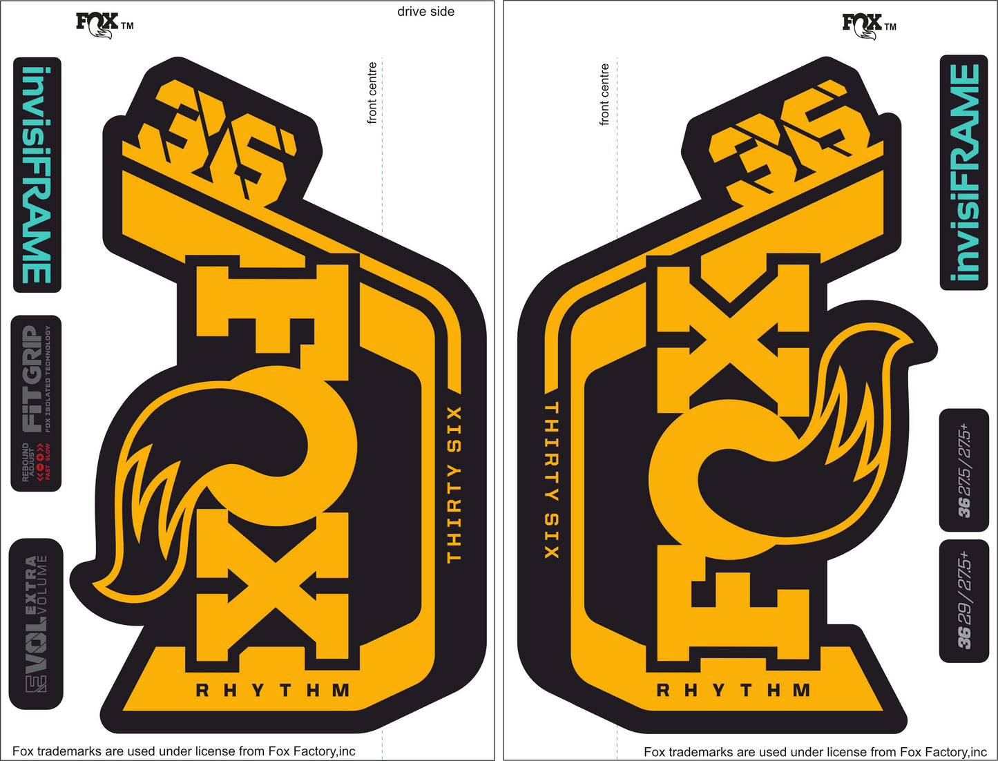 Fox 36 Rhythm 2023 Decals