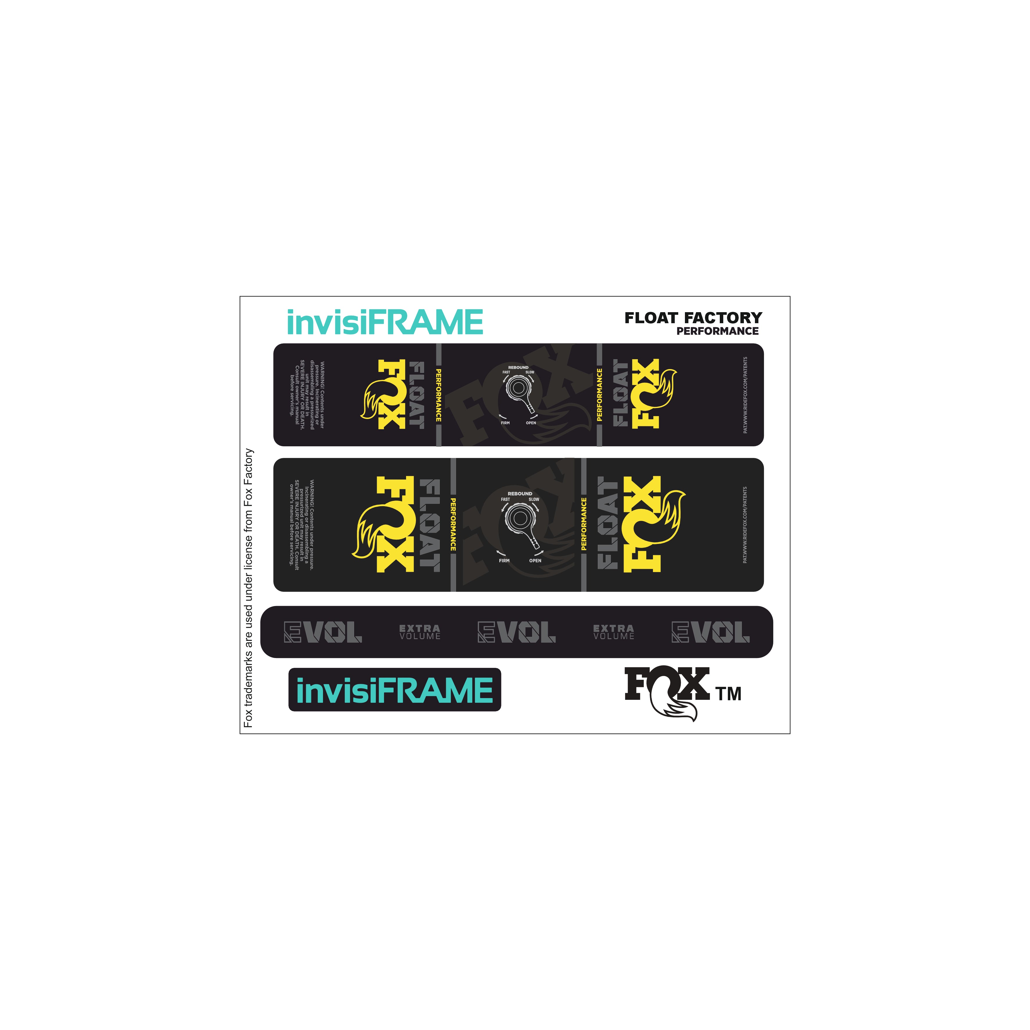 Fox Float Performance 2024 Decals | invisiFRAME Custom Decals – invisiframe