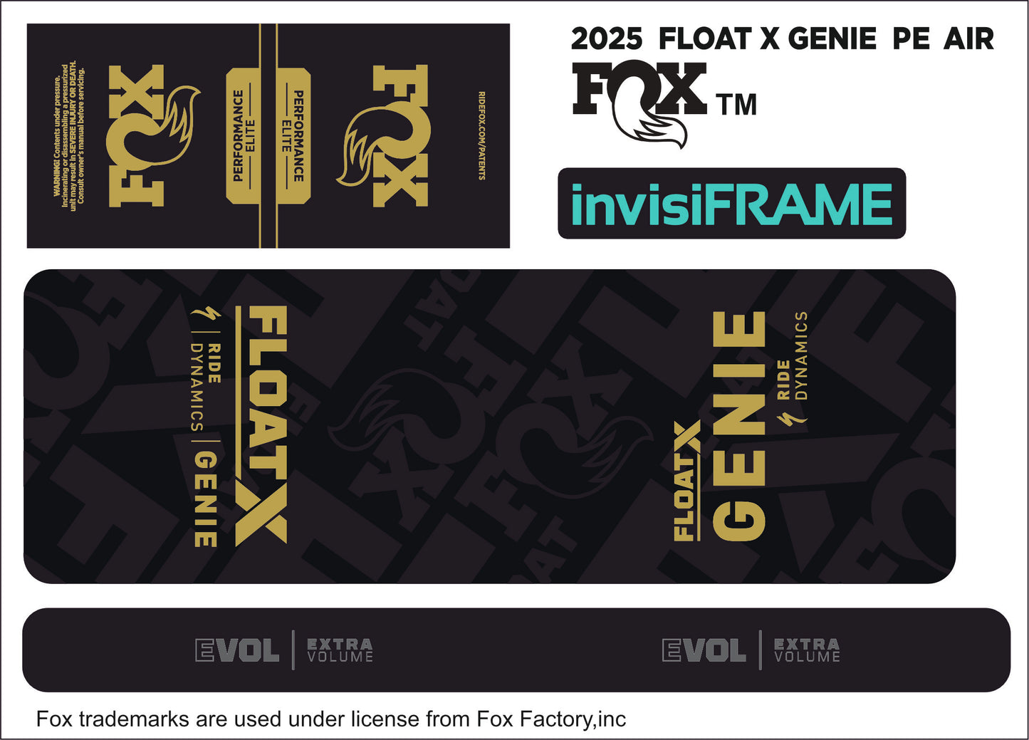 Fox Float X Genie Performance Elite 2025 Decals