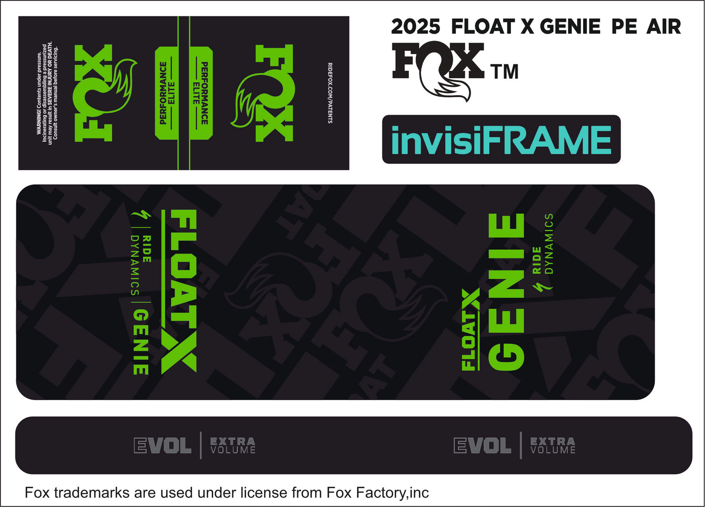 Fox Float X Genie Performance Elite 2025 Decals