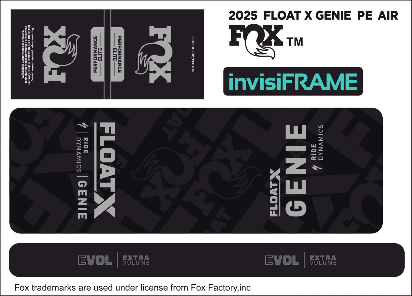 Fox Float X Genie Performance Elite 2025 Decals