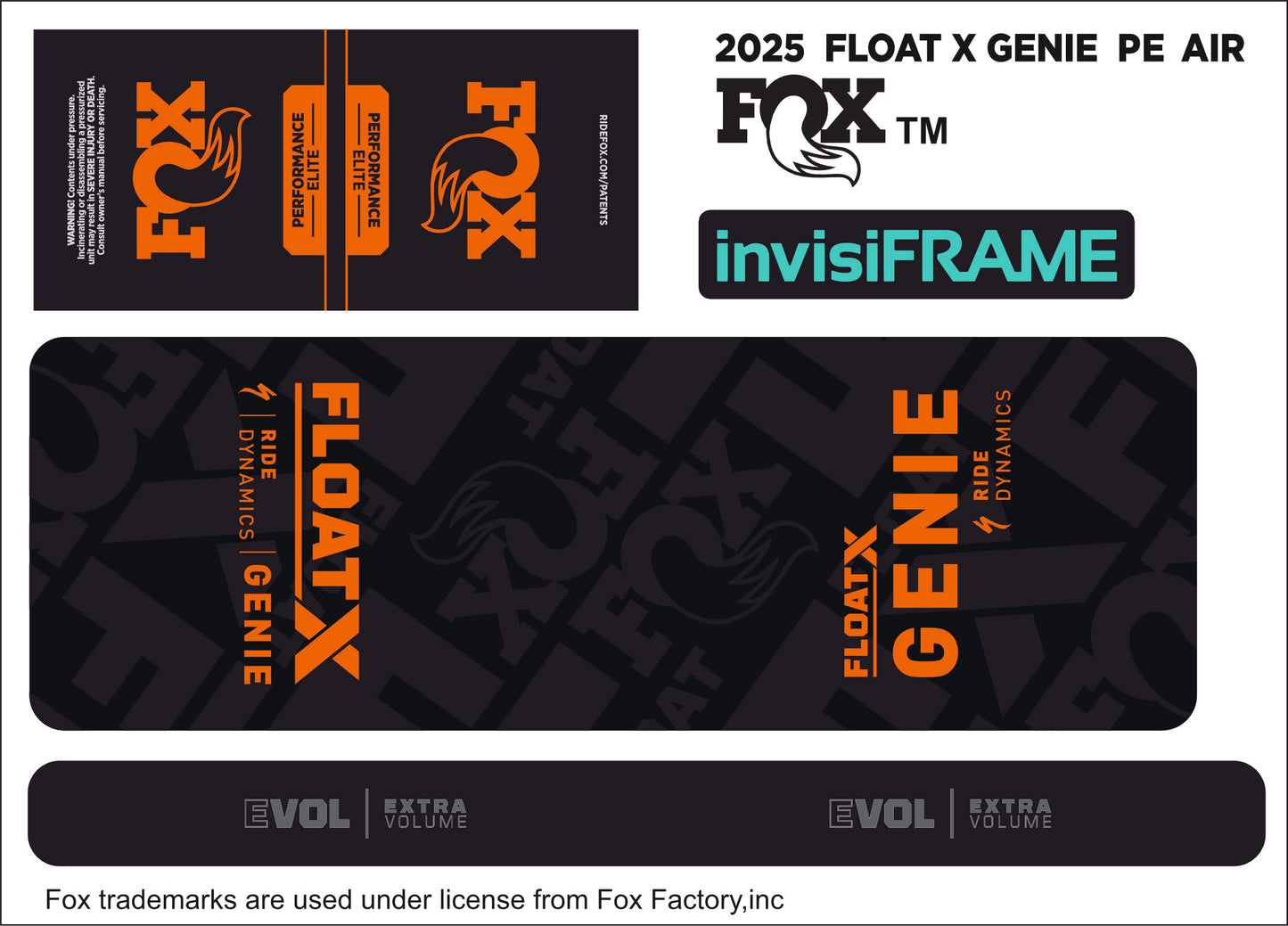 Fox Float X Genie Performance Elite 2025 Decals