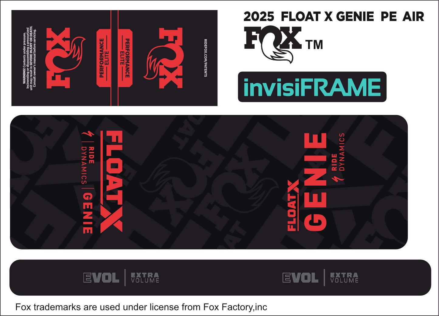 Fox Float X Genie Performance Elite 2025 Decals