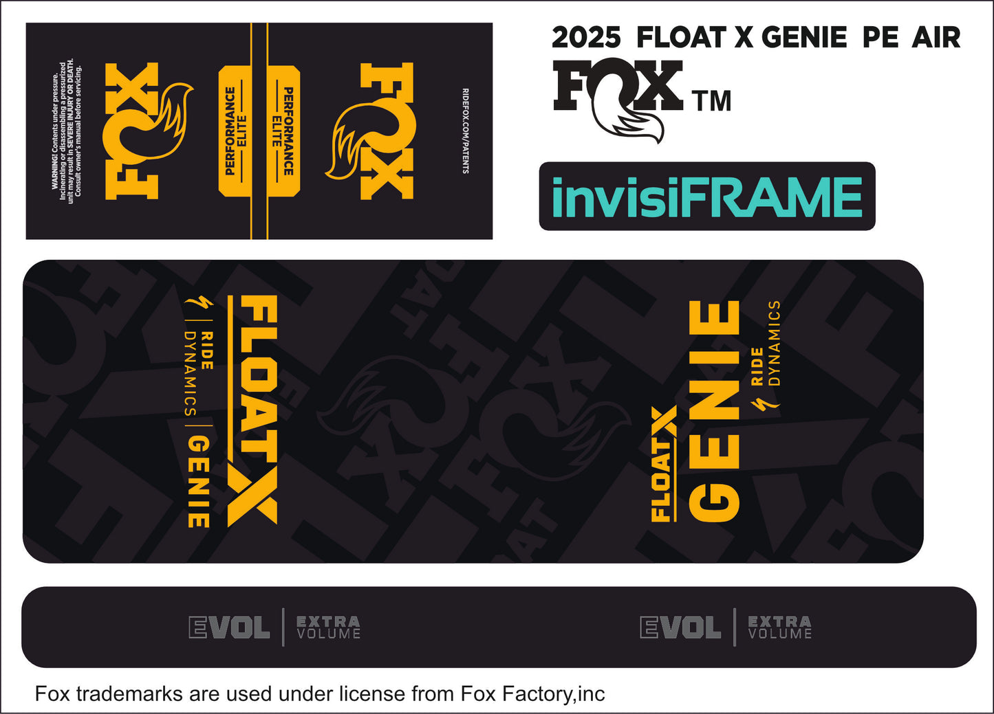 Fox Float X Genie Performance Elite 2025 Decals