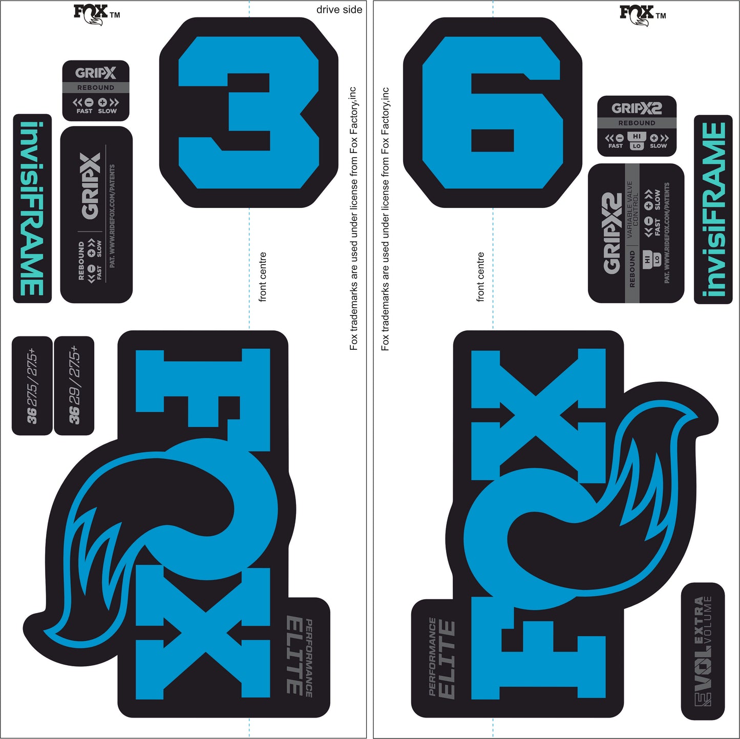Fox 36 Performance Elite 2026 Decals