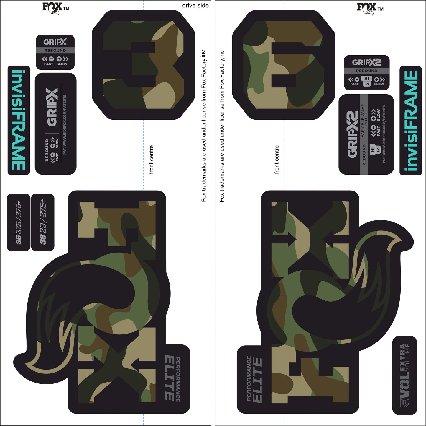 Fox 36 Performance Elite 2026 Decals