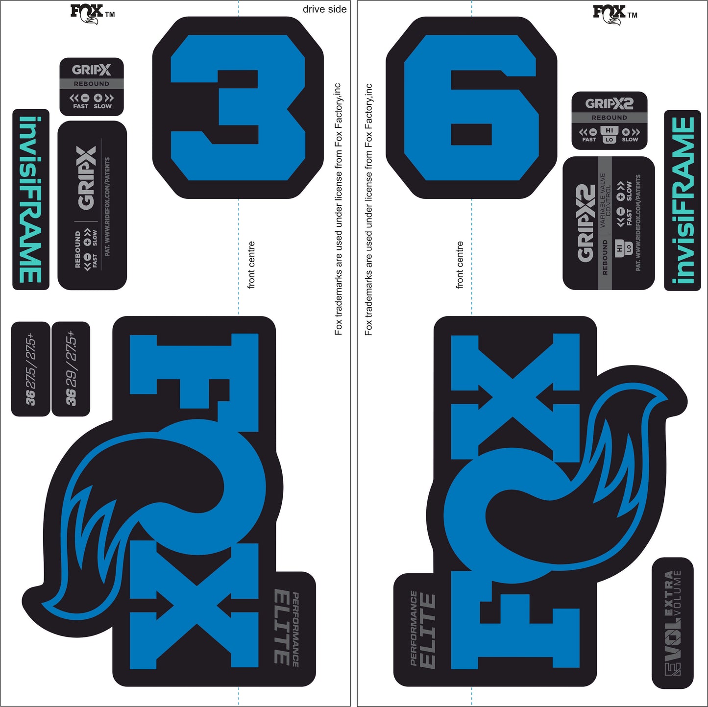 Fox 36 Performance Elite 2026 Decals
