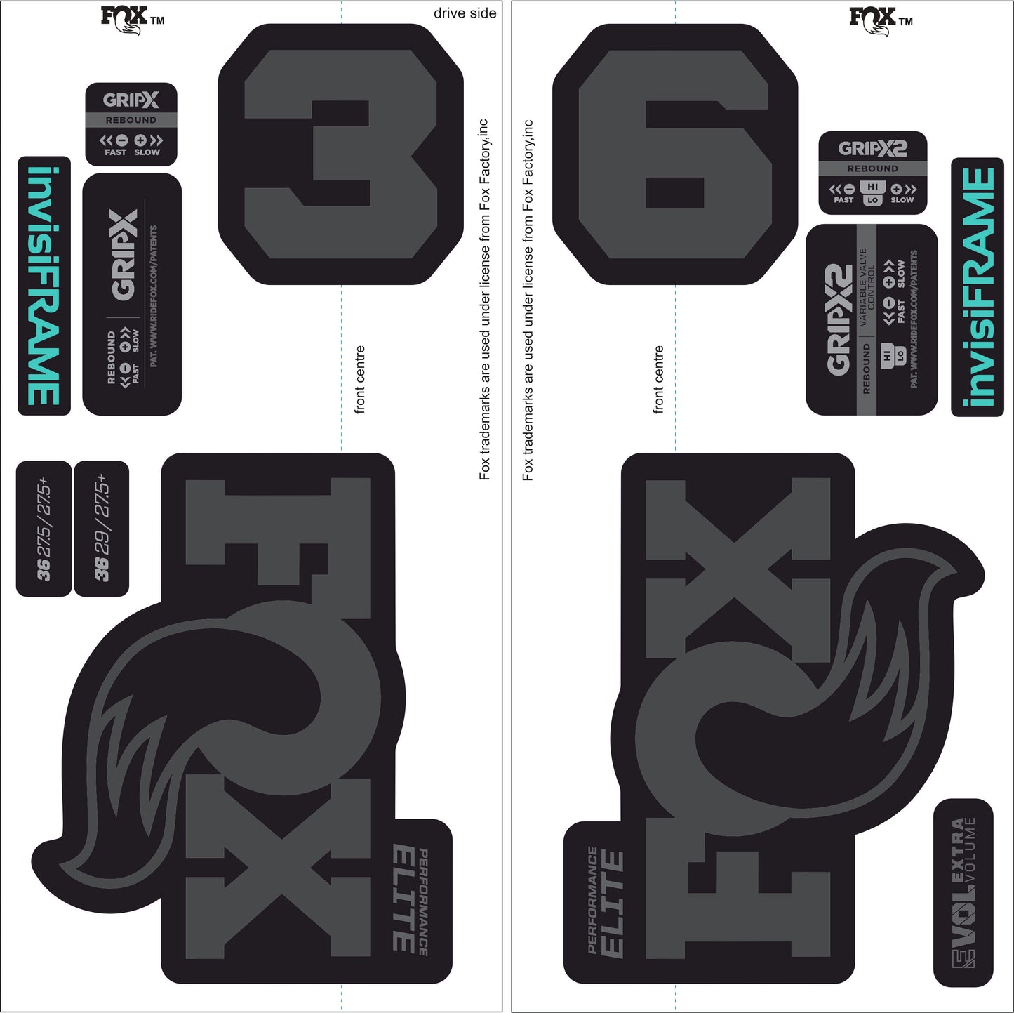 Fox 36 Performance Elite 2026 Decals