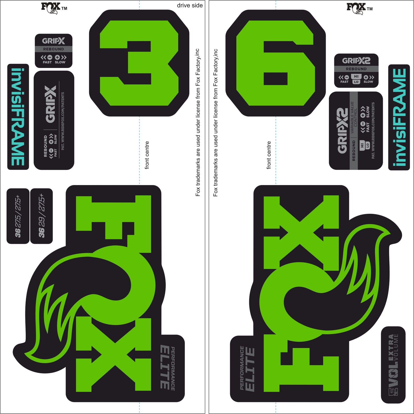 Fox 36 Performance Elite 2026 Decals