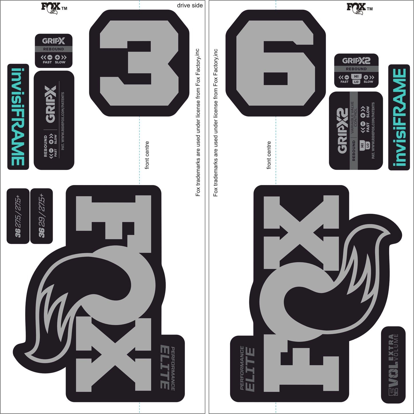 Fox 36 Performance Elite 2026 Decals