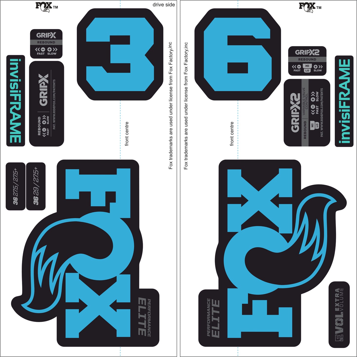 Fox 36 Performance Elite 2026 Decals