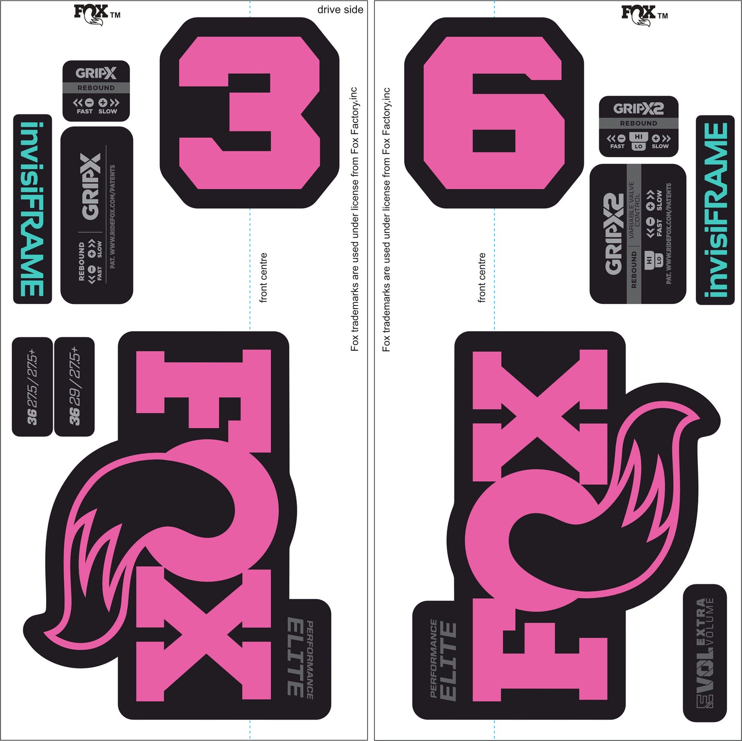 Fox 36 Performance Elite 2026 Decals