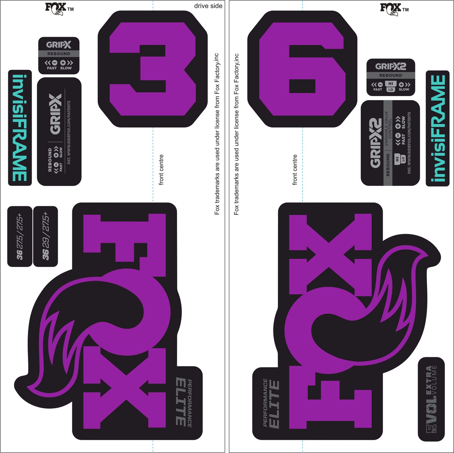 Fox 36 Performance Elite 2026 Decals