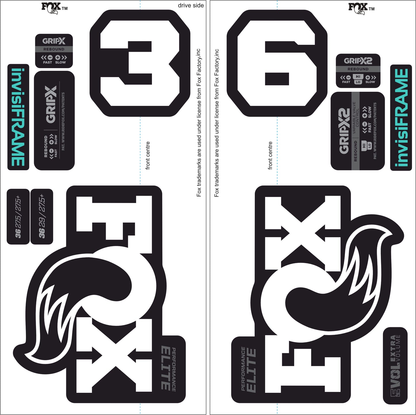 Fox 36 Performance Elite 2026 Decals