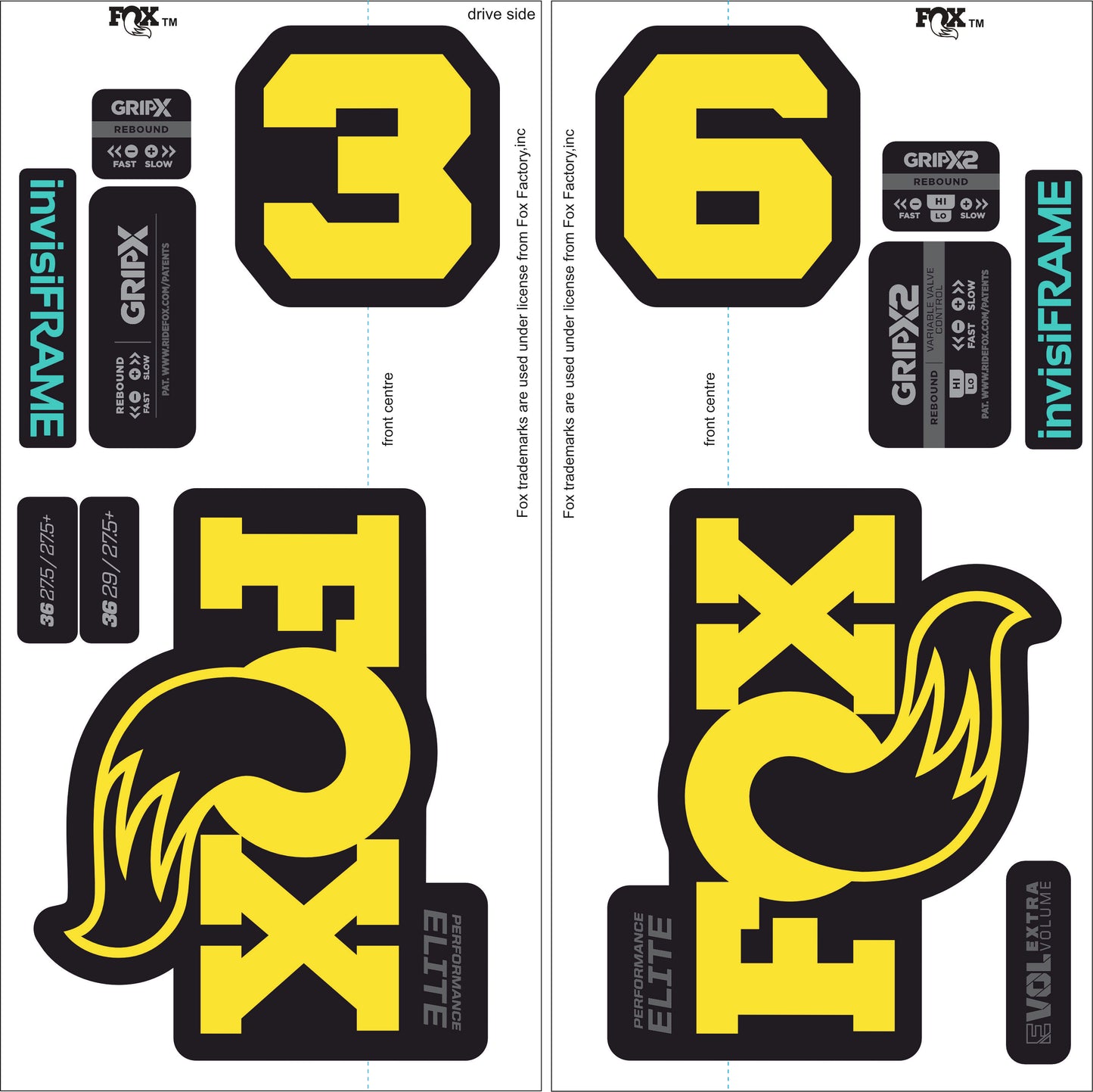 Fox 36 Performance Elite 2026 Decals
