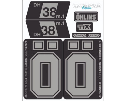 Ohlins DH38 M1 Fork Decals 2020/21/22/23/24