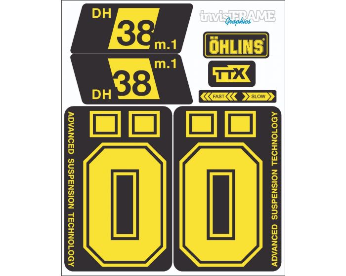 Ohlins DH38 M1 Fork Decals 2020/21/22/23/24