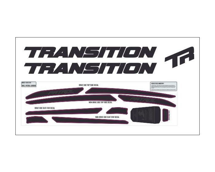 Transition Patrol Carbon 2019 Decals