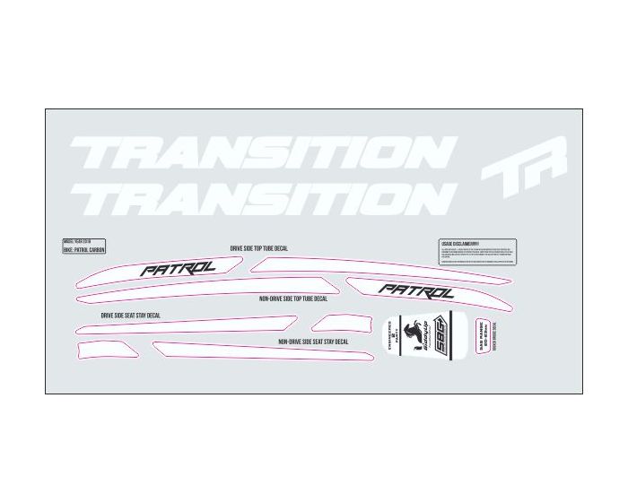 Transition Patrol Carbon 2019 Decals