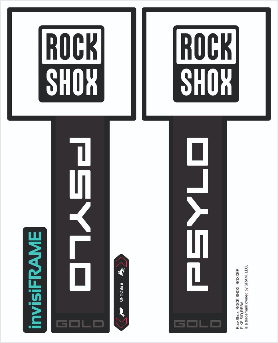 Rock Shox Psylo Gold, Black 2025 Decals