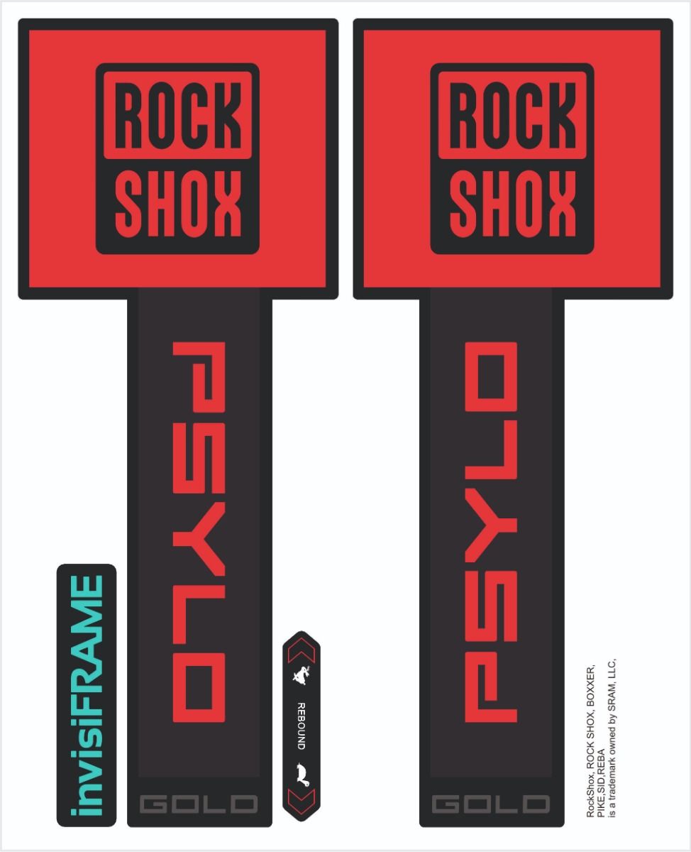 Rock Shox Psylo Gold, Black 2025 Decals