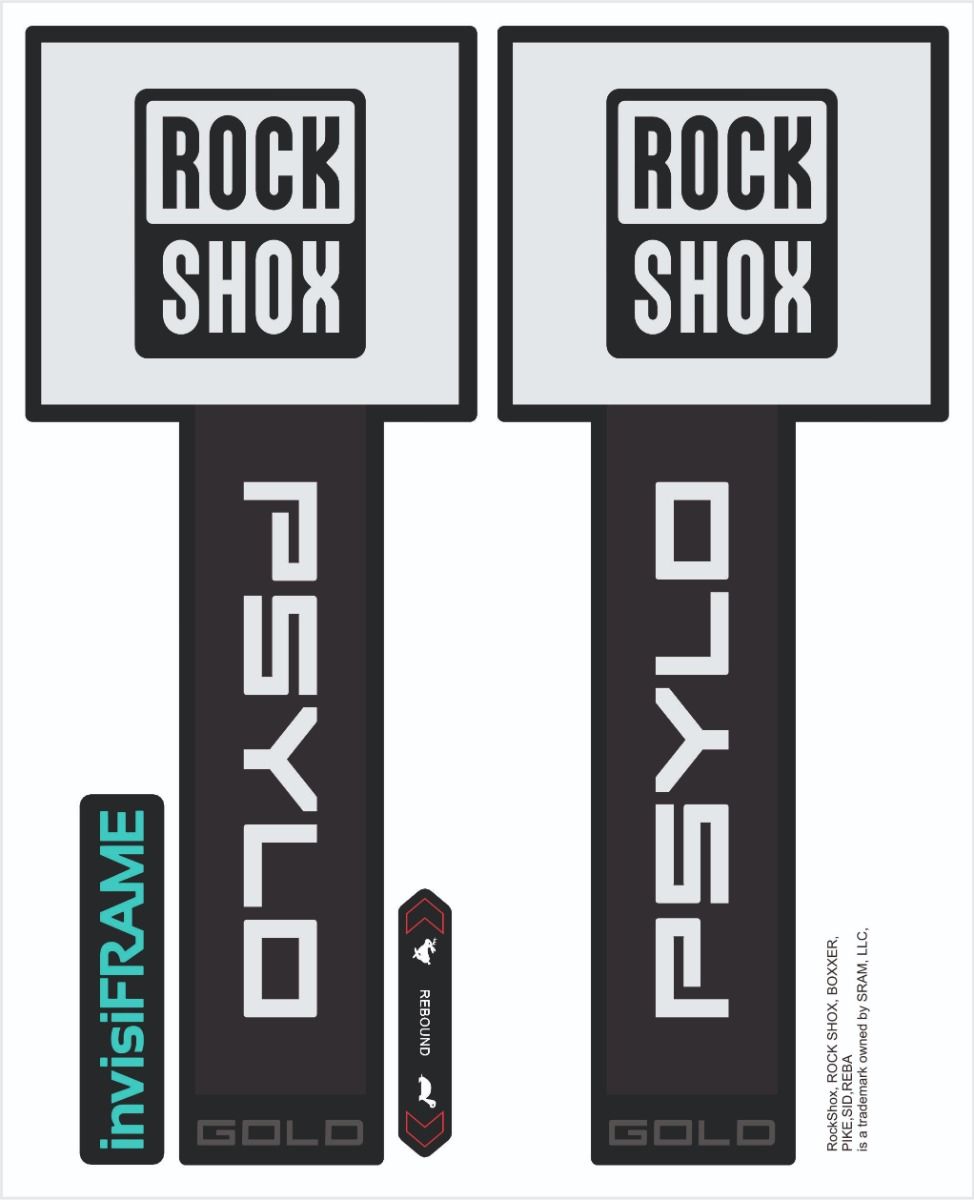 Rock Shox Psylo Gold, Black 2025 Decals